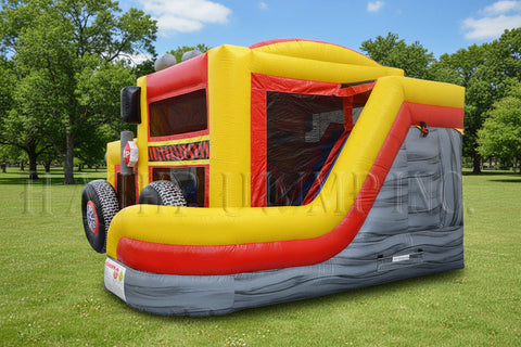 School Bus Combo Commercial Inflatable Bounce House Combo - CO2405