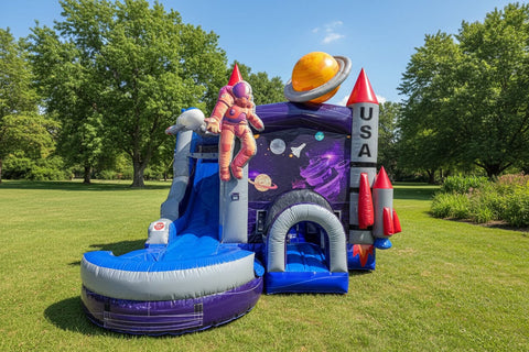 Space Combo (Pool /Stopper)| Commercial Inflatable Bounce House Combo | CO2331-SP