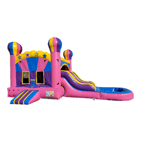 CWS-232D Ballon Pink Combo Water Slide Double Line