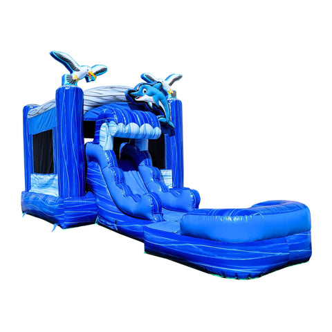CWS-233 Dolphin Blue Combo Water Slide