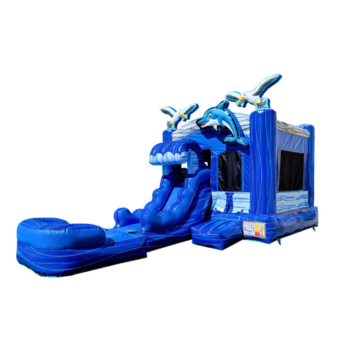 CWS-233 Dolphin Blue Combo Water Slide