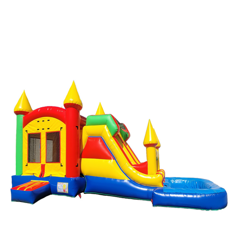 CWS-242D Large Pool Combo Water Slide Double Line