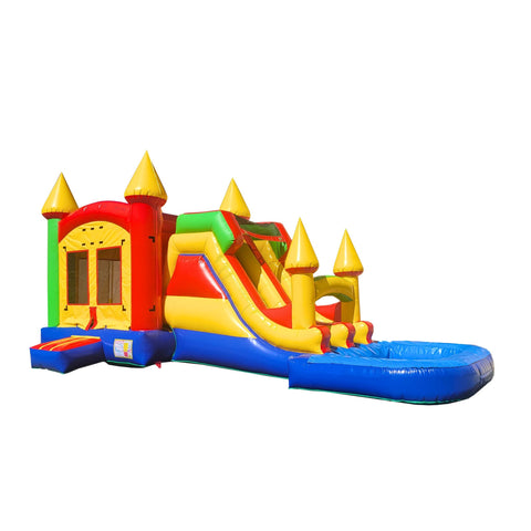 CWS-242D Large Pool Combo Water Slide Double Line