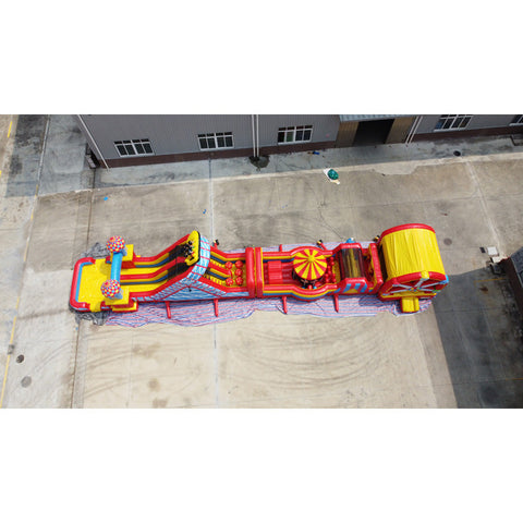 92'L Carnival Obstacle Course with Removable Pool