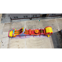 75'L Construction Obstacle Course with Removable Pool by Moonwalk USA