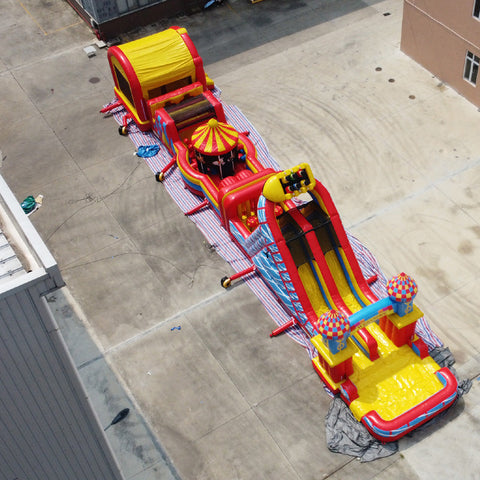 92'L Carnival Obstacle Course with Removable Pool