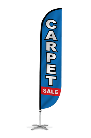 Carpet Sale Feather Flag Blue & Red