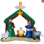 7' Gemmy Airblown Inflatable Christmas Nativity Scene w/ Angel