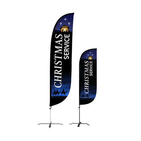 Christmas Service Feather Flag
