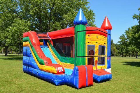 5x Jump & Splash Castle Commercial Inflatable Bounce House Combo - CO2321-1M