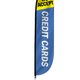 Credit Cards Accepted Feather Flag 12ft