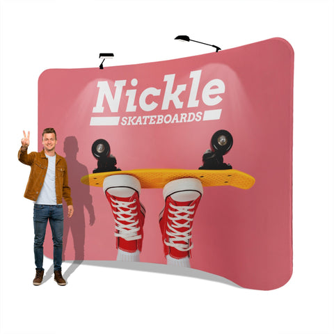 Custom Curved Tension Fabric Backdrop Display