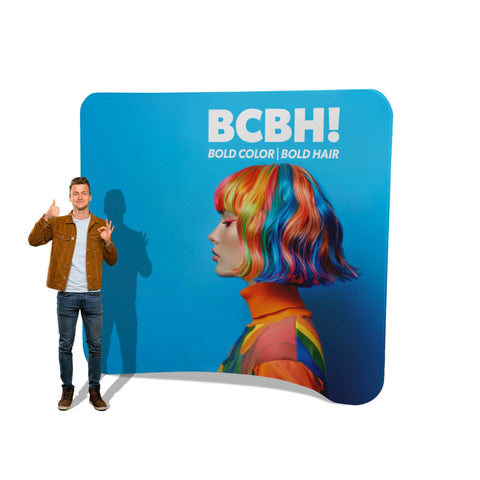 Custom Curved Tension Fabric Backdrop Display