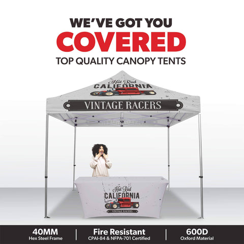 Custom Canopy Tent with Table Cover