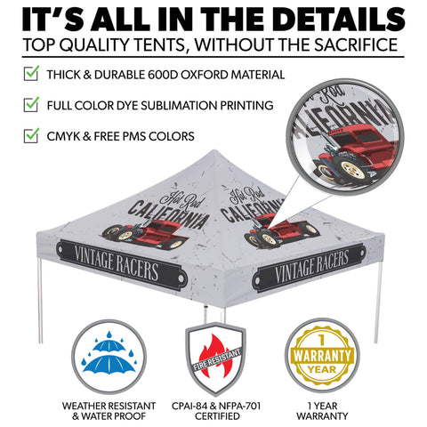 Custom Canopy Tent with Table Cover