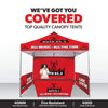 Image of Custom Canopy Tent with Full Back Wall, Half Side Walls & Table Cover