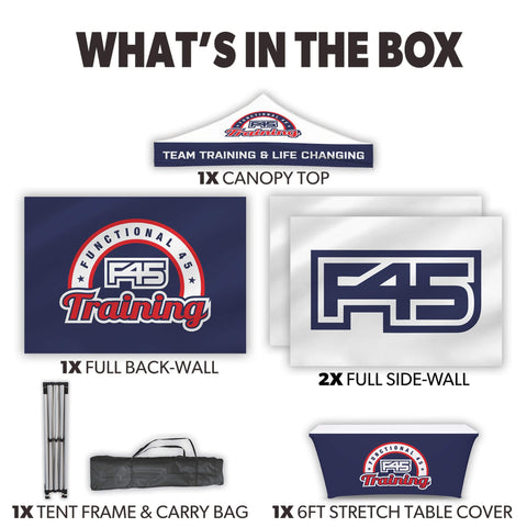 Custom Canopy Tent with Three Back Walls & Table Cover