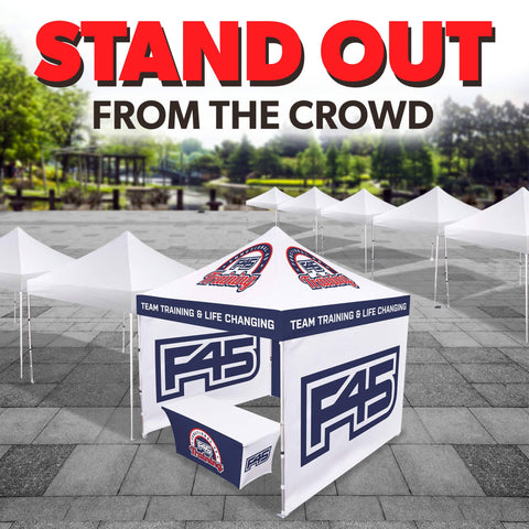 Custom Canopy Tent with Three Back Walls & Table Cover