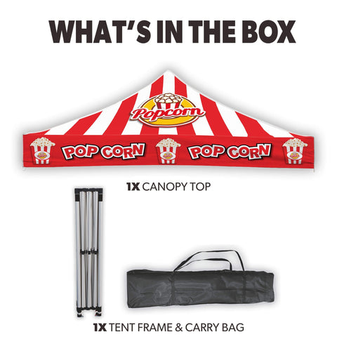 10x10 Custom Canopy Tent w/ Back & Side Walls