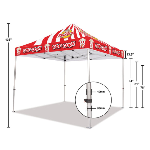 10x10 Custom Canopy Tent w/ Table Cover + Back & Side Walls