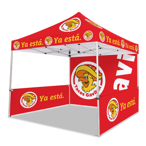 Custom Canopy Tent with Full Back & Half Side Walls