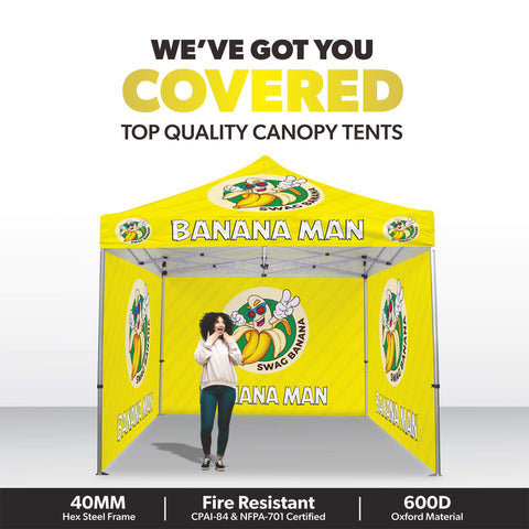 Custom Canopy Tent with Three Back Walls
