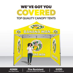 Custom Canopy Tent with Three Back Walls