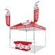 Custom Canopy Tent with Feather Flags & Table Cover