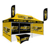 Image of Custom Canopy Tent with Three Back Walls, Feather Flags & Table Cover