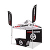 Image of Custom Canopy Tent with Back Wall, Feather Flags & Table Cover