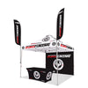 Image of Custom Canopy Tent with Back Wall, Feather Flags & Table Cover