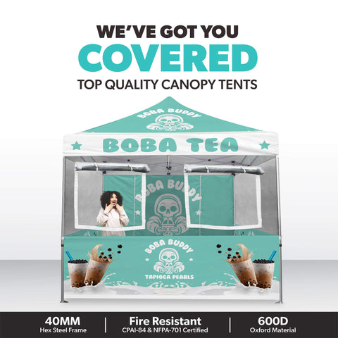Custom Food Concession Canopy Tent Package