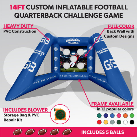 Custom Inflatable Football Quarterback Challenge Game