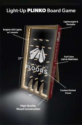 Custom Light-Up Disk Drop Game Board