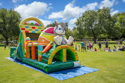 Easter Bunny Wonderland Commercial Inflatable Obstacle Course - IG5101-EBW