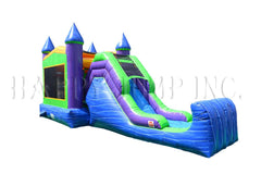 30'L 14'H 5 in 1 Super Combo Castle Marble by Happy Jump
