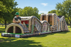 Extreme Rush Zipline Camo Commercial Inflatable Zipline Obstacle Course - IG5200-C