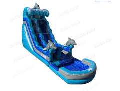 19 FT Dolphins Wave Wet and Dry Water Slide