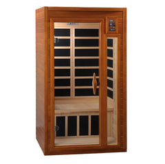 Dynamic Barcelona 1-2-person Low EMF (Under 8MG) FAR Infrared Sauna (Canadian Hemlock) by Dynamic Saunas Direct