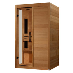 Dynamic Llumeneres 2-person Ultra Low EMF (Under 3MG) FAR Infrared Sauna (Canadian Hemlock) by Dynamic Saunas Direct
