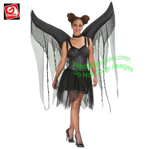 Inflatable Dark Angel Wings Costume