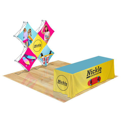 Custom GeoMetrix Pop-Up Trade Show Booth Display - (5 Panel)