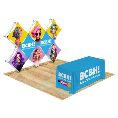 Custom GeoMetrix Pop-Up Trade Show Booth Display - (8 Panel)