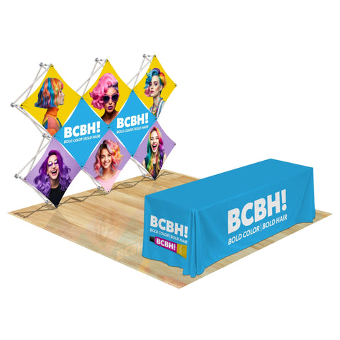 Custom GeoMetrix Pop-Up Trade Show Booth Display - (8 Panel)