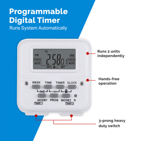 XPOWER Olympus Programmable Sanitizing System (PSS), Automatic Overnight Indoor Air Quality Solution, 600 CFM HEPA Air Purifier, Digital Timer, IAQ