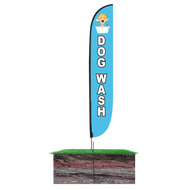 Dog Wash Feather Flag