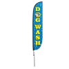 Image of Dog Wash Feather Flag Water Drips