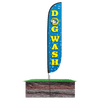 Image of Dog Wash Feather Flag Water Drips