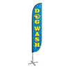 Image of Dog Wash Feather Flag Water Drips