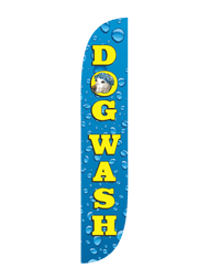 Dog Wash Feather Flag Water Drips